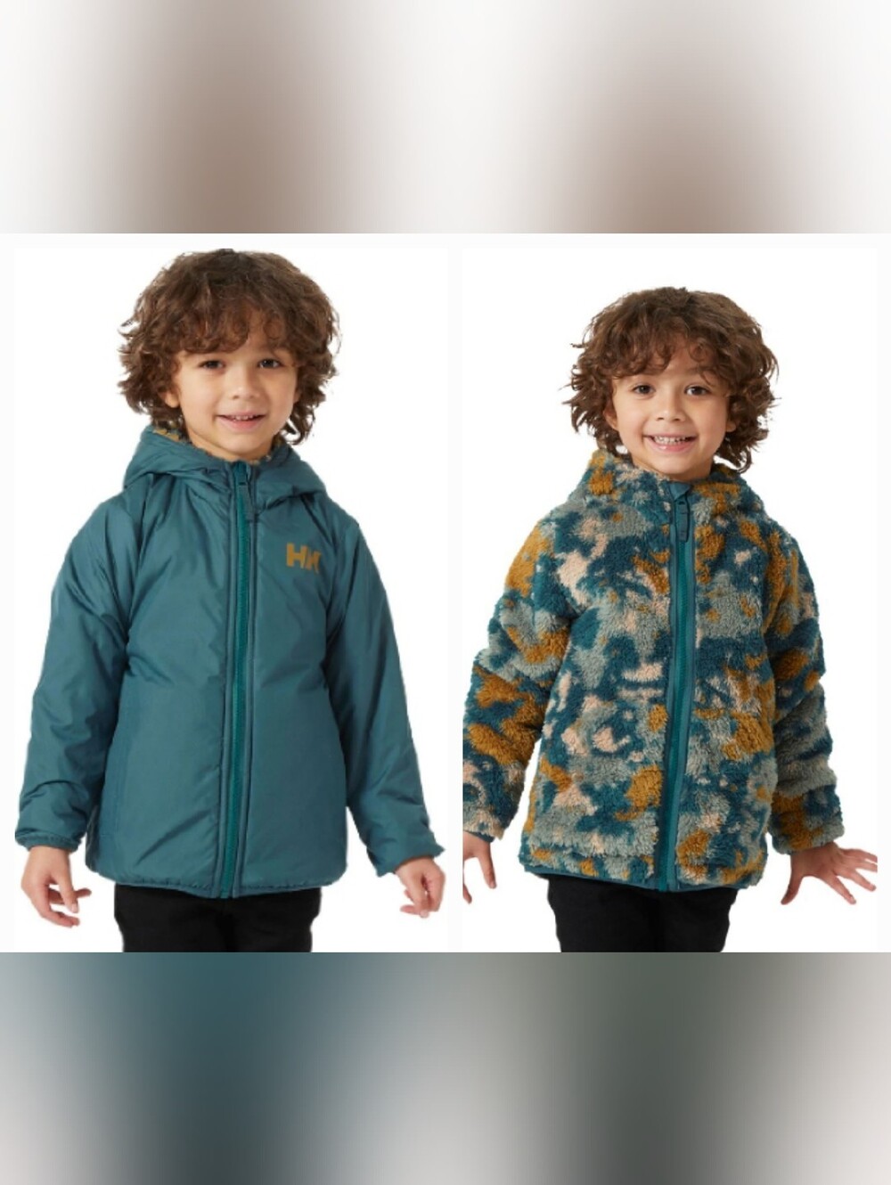 NWT HELLY HANSEN CHAMP REVERSIBLE JACKET DARK CREEK SPLASH CAMO KIDS SIZE 5